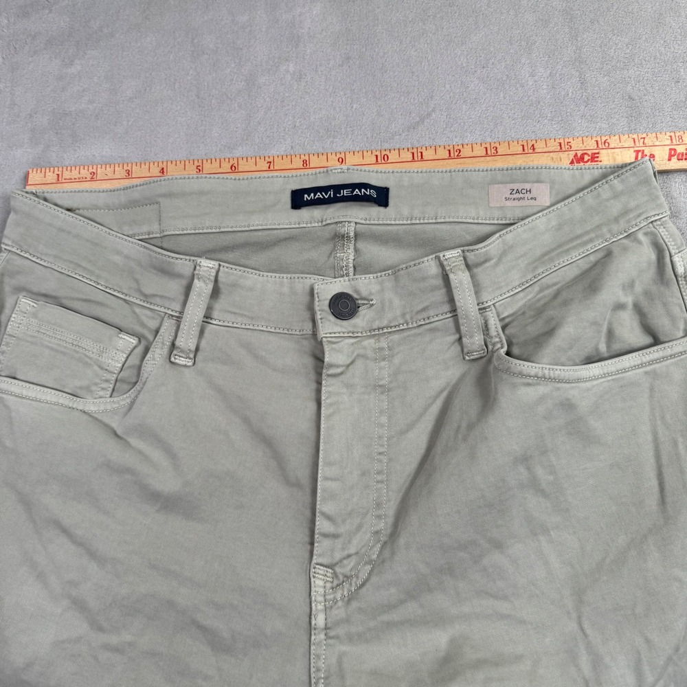 Mavi Zach Straight Leg Pants Mens 36/32 Sand Beige Stretch Twill M00453 - Picture 3 of 8
